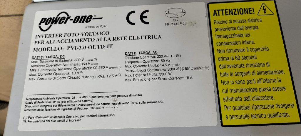 Falownik fotowoltaiczny ABB Power-One Aurora PVI-3.0-OUTD