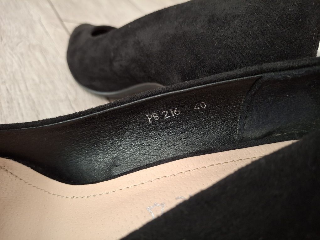 czarne buty na obcasie czółenka rozmiar 40