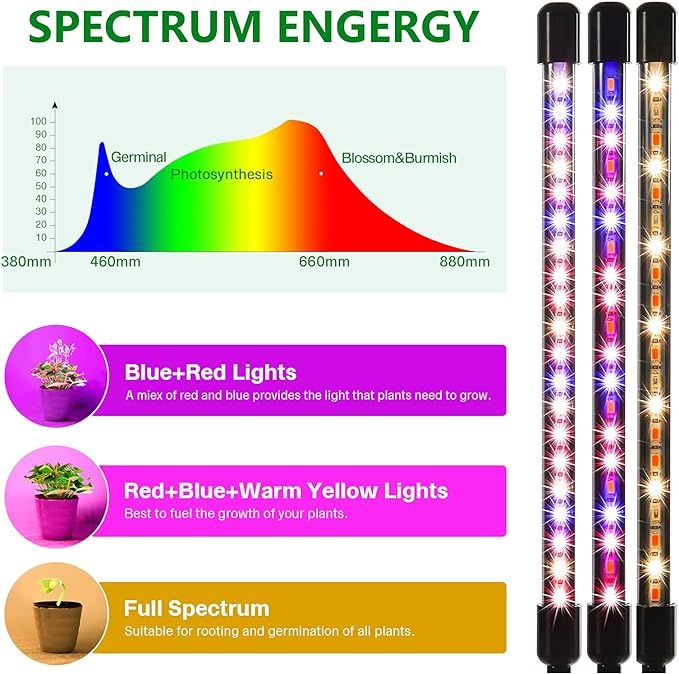 Eweima Lampa Led, Pełne Spektrum Światła, 80 Diod Led, 4 Głowice 80W