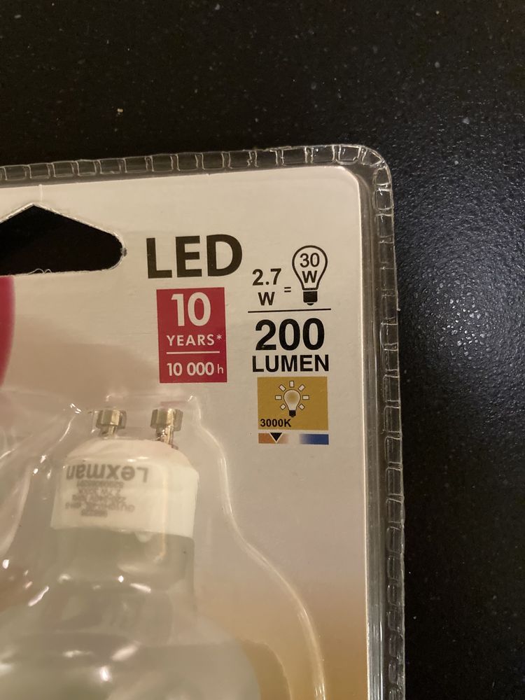 6 Lampadas Lexman LED G10 2.7W (novas)