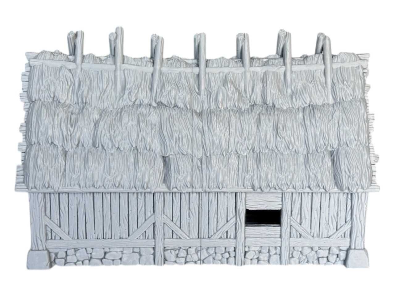 Duża stodoła, stajnia (skala 28mm), druk 3D do gier bitewnych