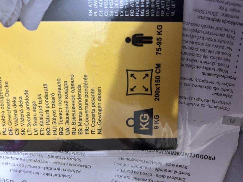 Kołdra obciążająca sensoryczna 9 kg / 200x150cm