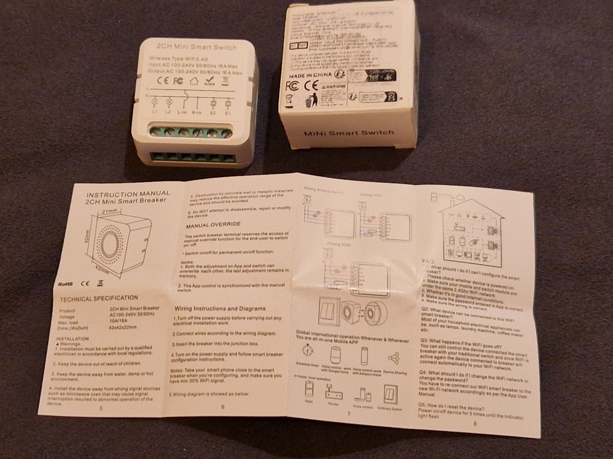Mini Smart Switch WiFi Tuya
