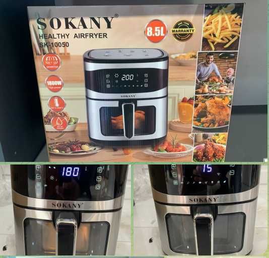 Аерофритюрниця SOKANY Електрична повітряна Аерогриль на 8.5 8. 7  л