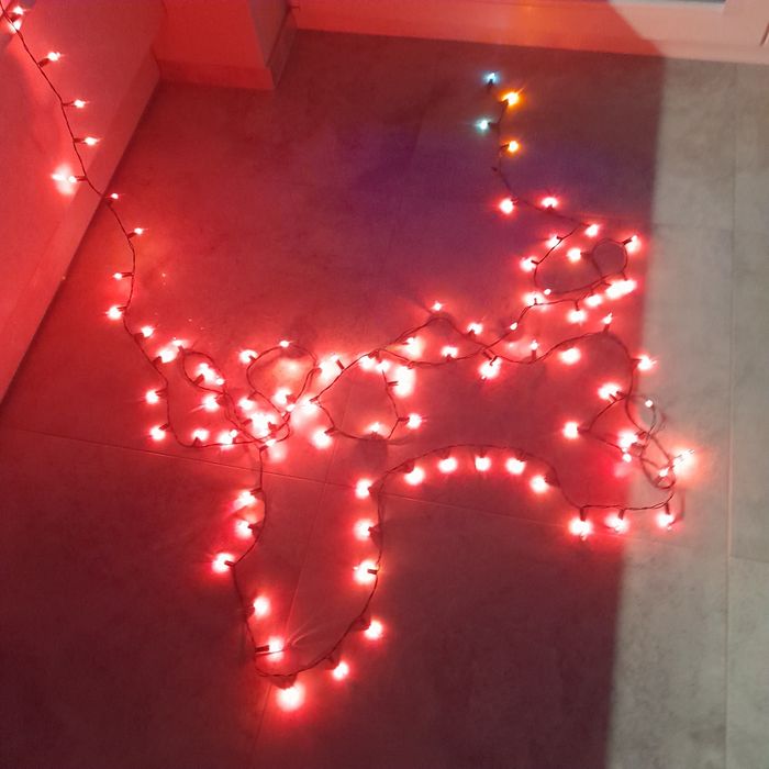 7,5m oświetlenie choinkowe czerwone