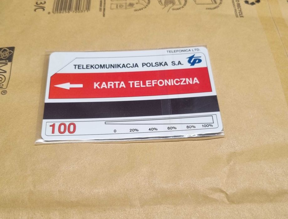 Próbna karta telefoniczna Gdańsk Brama wyżynna.