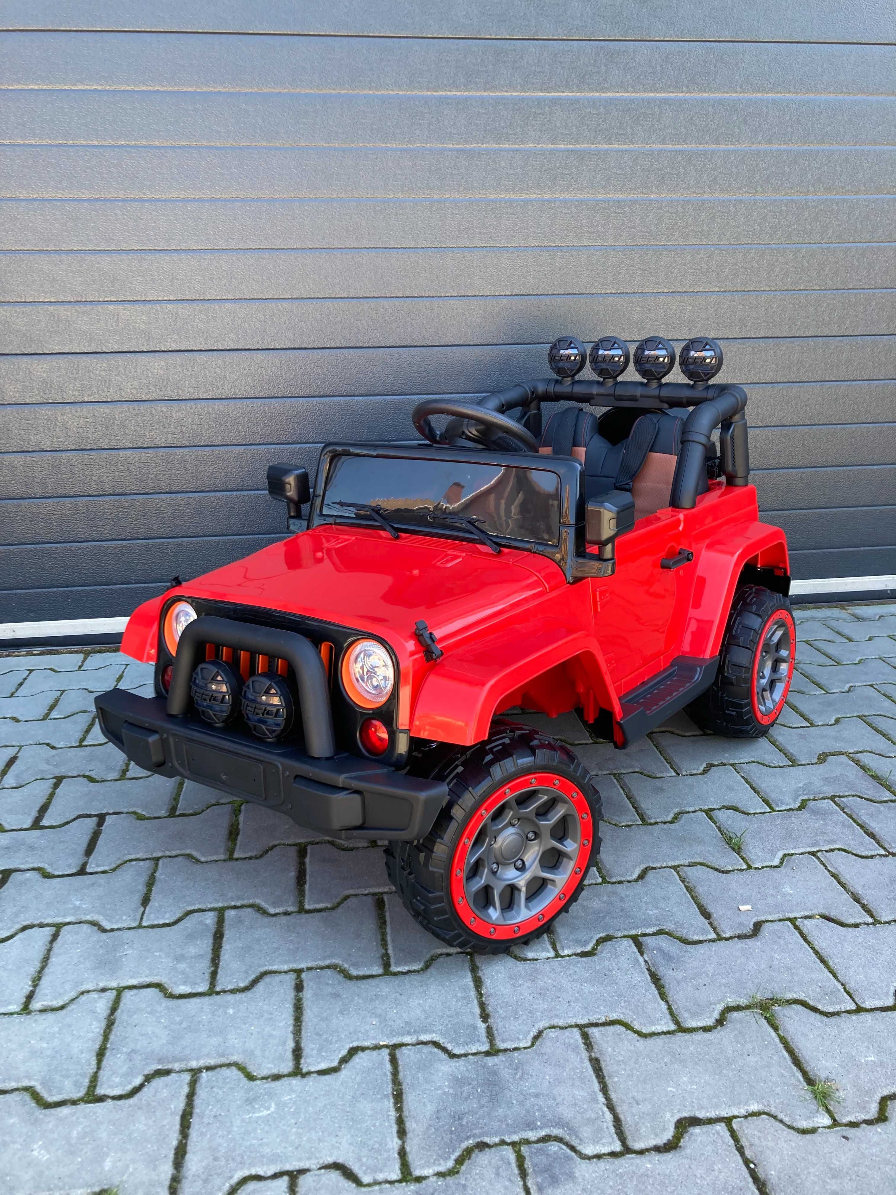 Auto na akumulator JEEP Łożyskowane Gumowe koła pilot 4X4