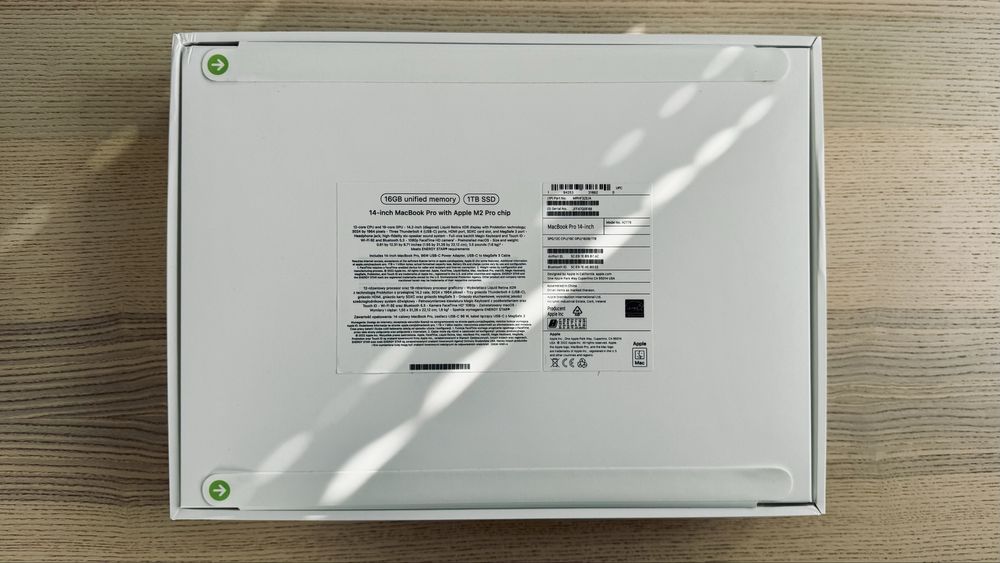 Nowy MacBook Pro 14” M2 Pro 16GB/1TB SSD, zaplombowany kupiony 07.2024