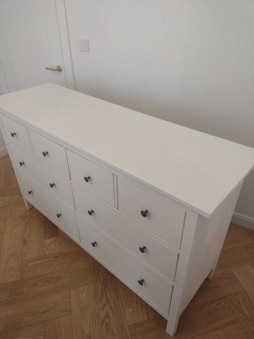 IKEA HEMNES Komoda, 8 szuflad, biała bejca, 160x96 SPRZEDAM