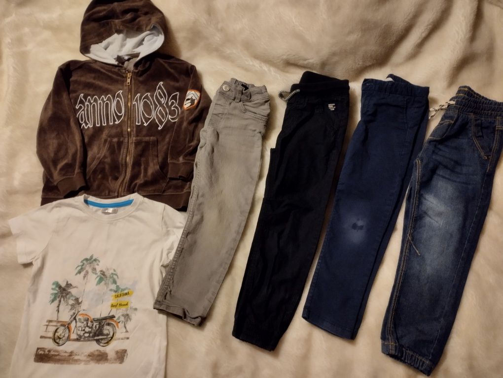 Chłopiec 4-5 lat 110cm paka zestaw spodnie bluza top H&M