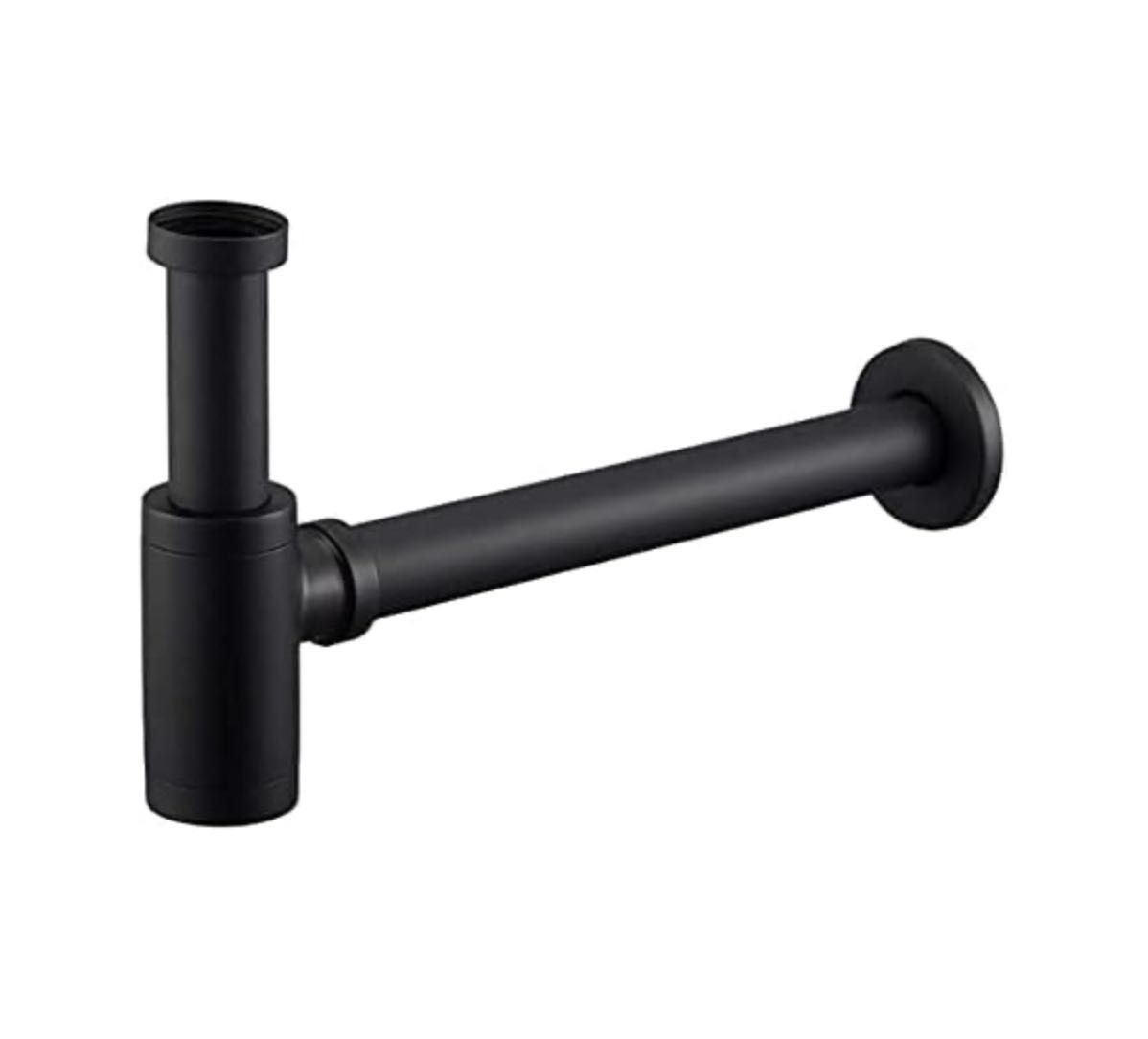 Syfon do umywalki czarny 1 1/4" fi 32 mm regulowany