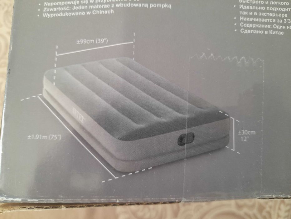 Materac z pompką USB 99x191x30cm 64112 Intex