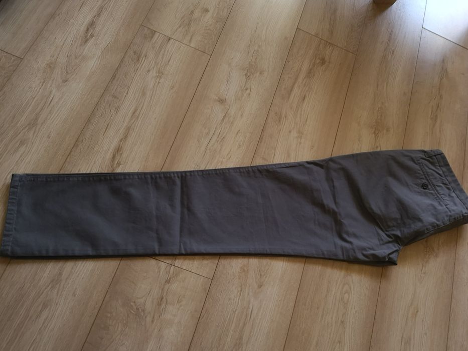 Spodnie męskie materiałowe chino slim fit 40 L popielate