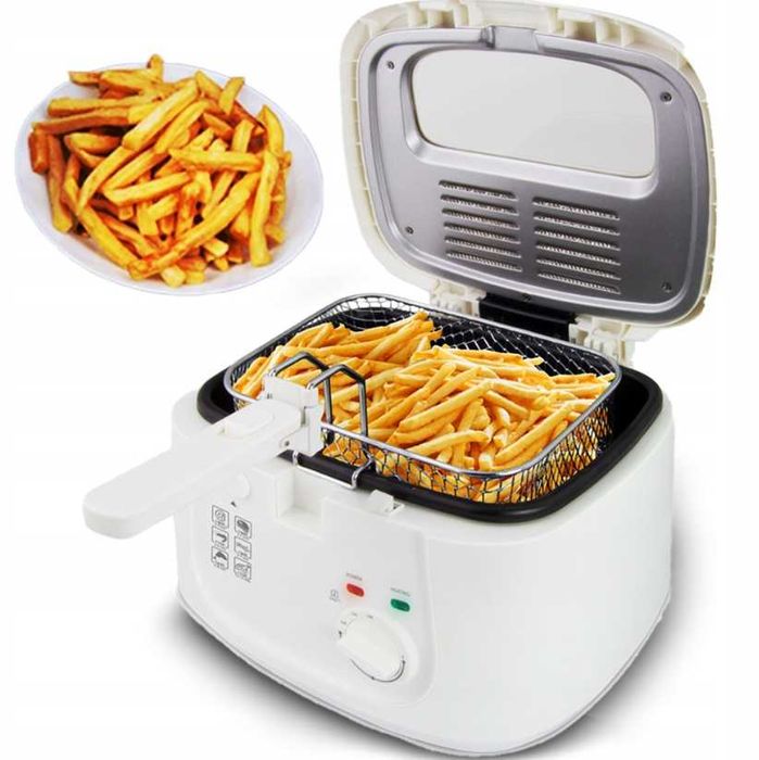 Duża FRYTKOWNICA OLEJOWA Tradycyjna Frytownica Do Frytek 1800W 2,5L