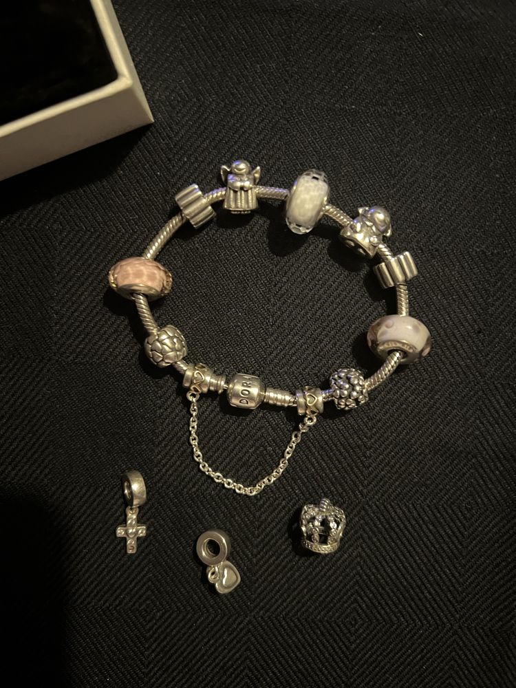 Pulseira Pandora + peças em excelente estado originais