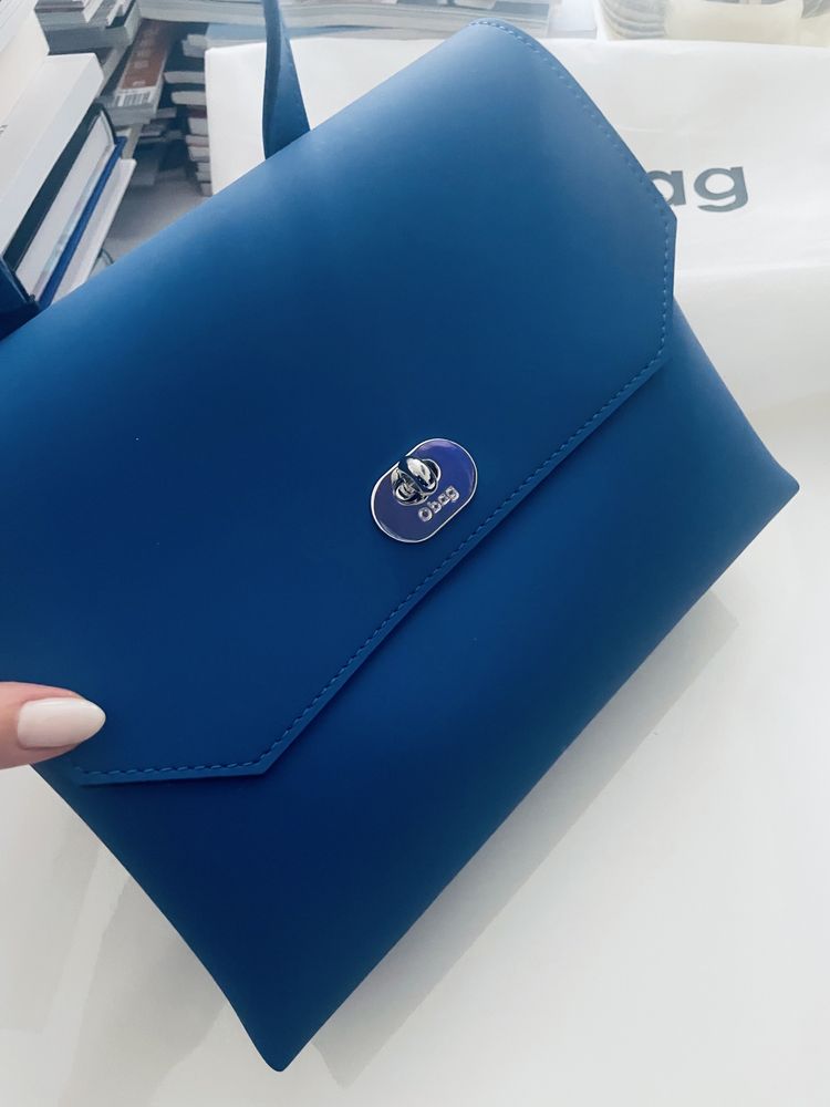Torebka O bag soft smooth mini Cobalto