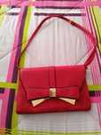 Bolsa rosa fuchsia laço