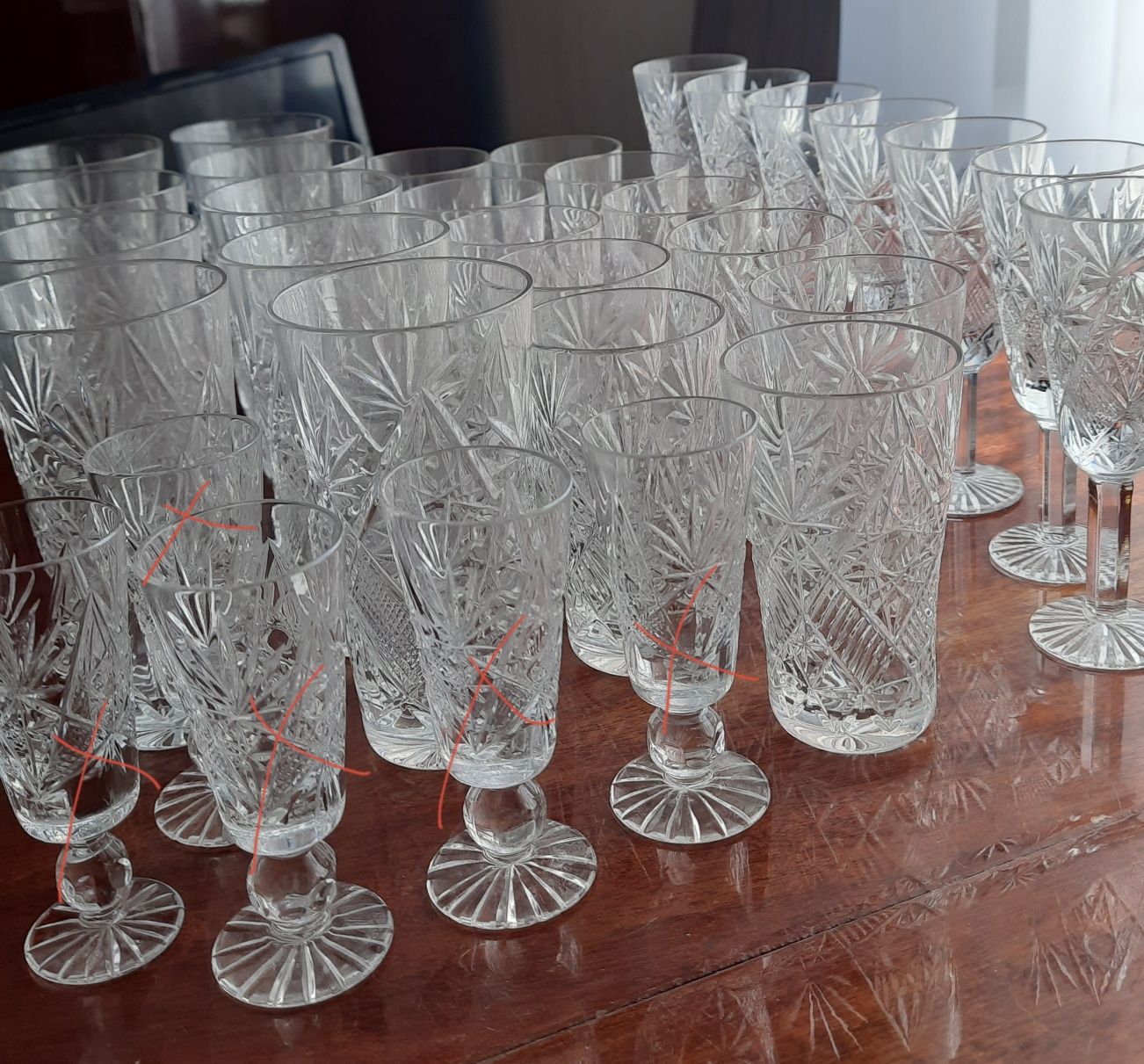 Хрустальные вазы,стаканы рюмки