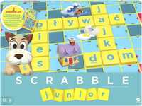 scrabble, junior, Mattel, słowa, 2 poziomy, litery, wyrazy, gra, nauka