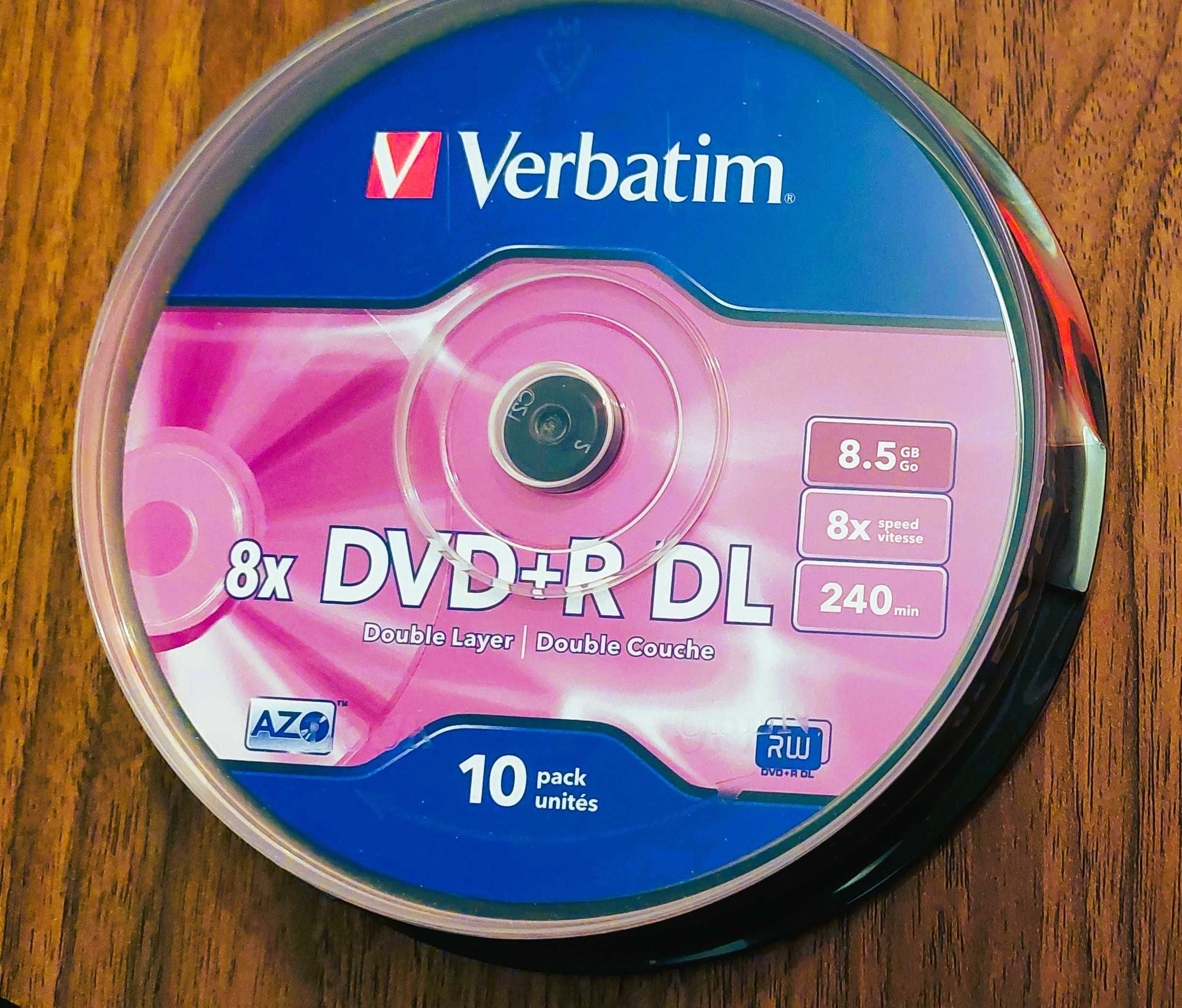 Verbatim DVD+R 8,5GB 8x DL DOUBLE LAYER CAKE 10 sztuk, zafoliowane