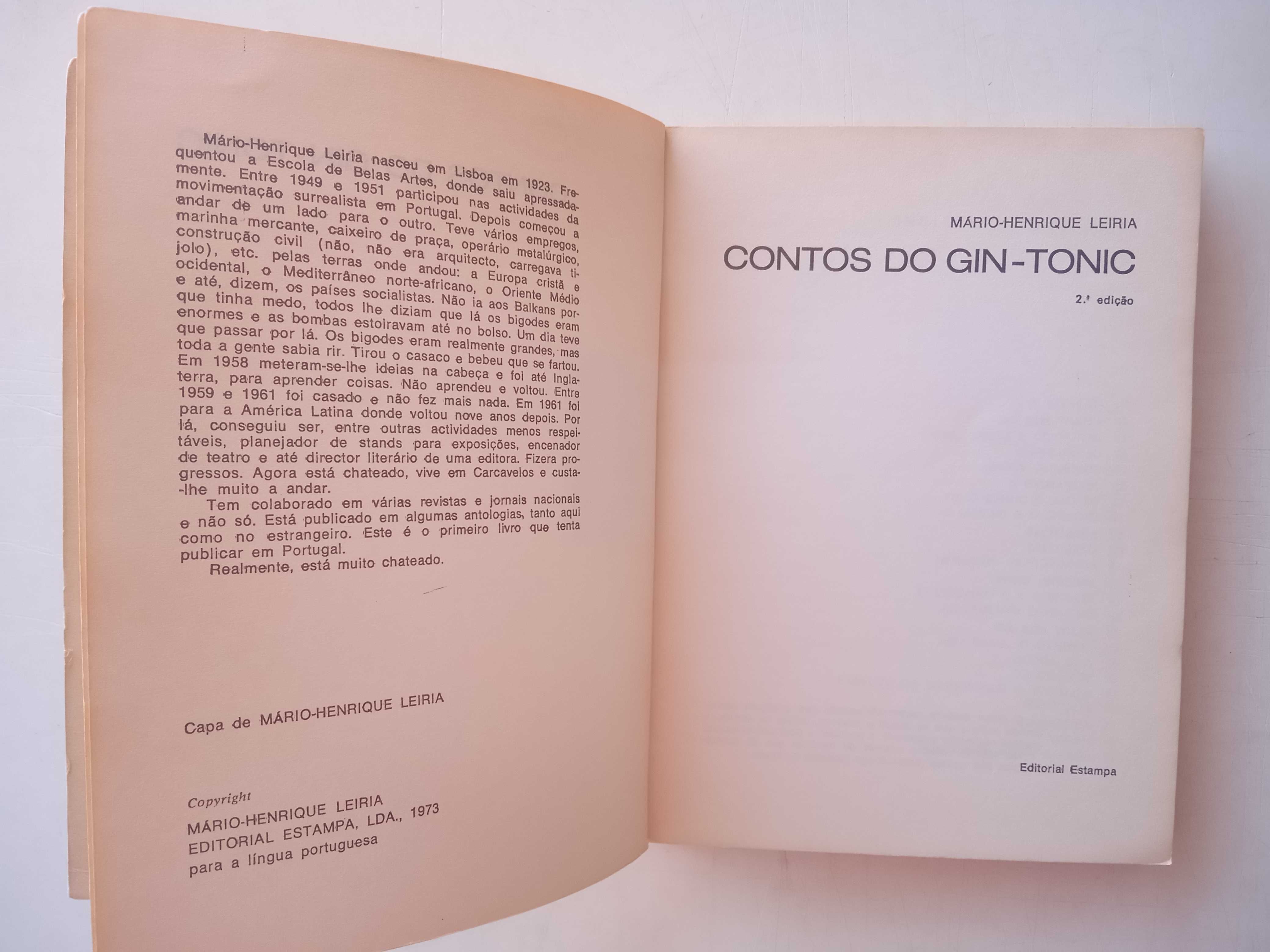 Mário-Henrique Leiria - - - Contos do Gin Tonic - - - - - Livro