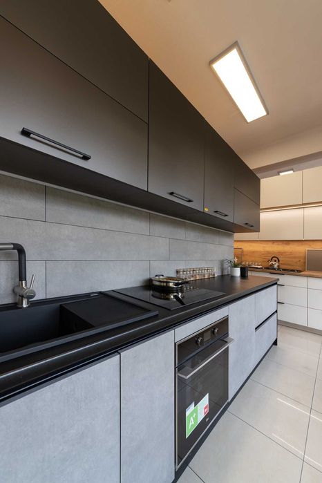 Nowoczesna kuchnia , akryl czarny