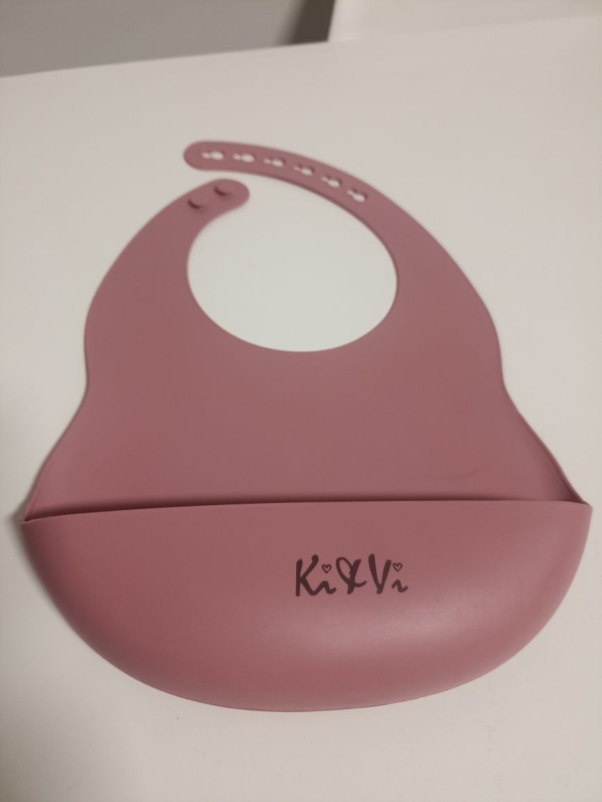 Tigela, colher e babete silicone