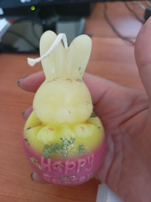 Wielkanocny zajączek swieczka