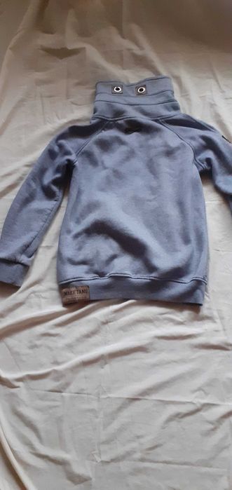 Толстовка Naketano Германия с кожаными лейбами вставками на молнии