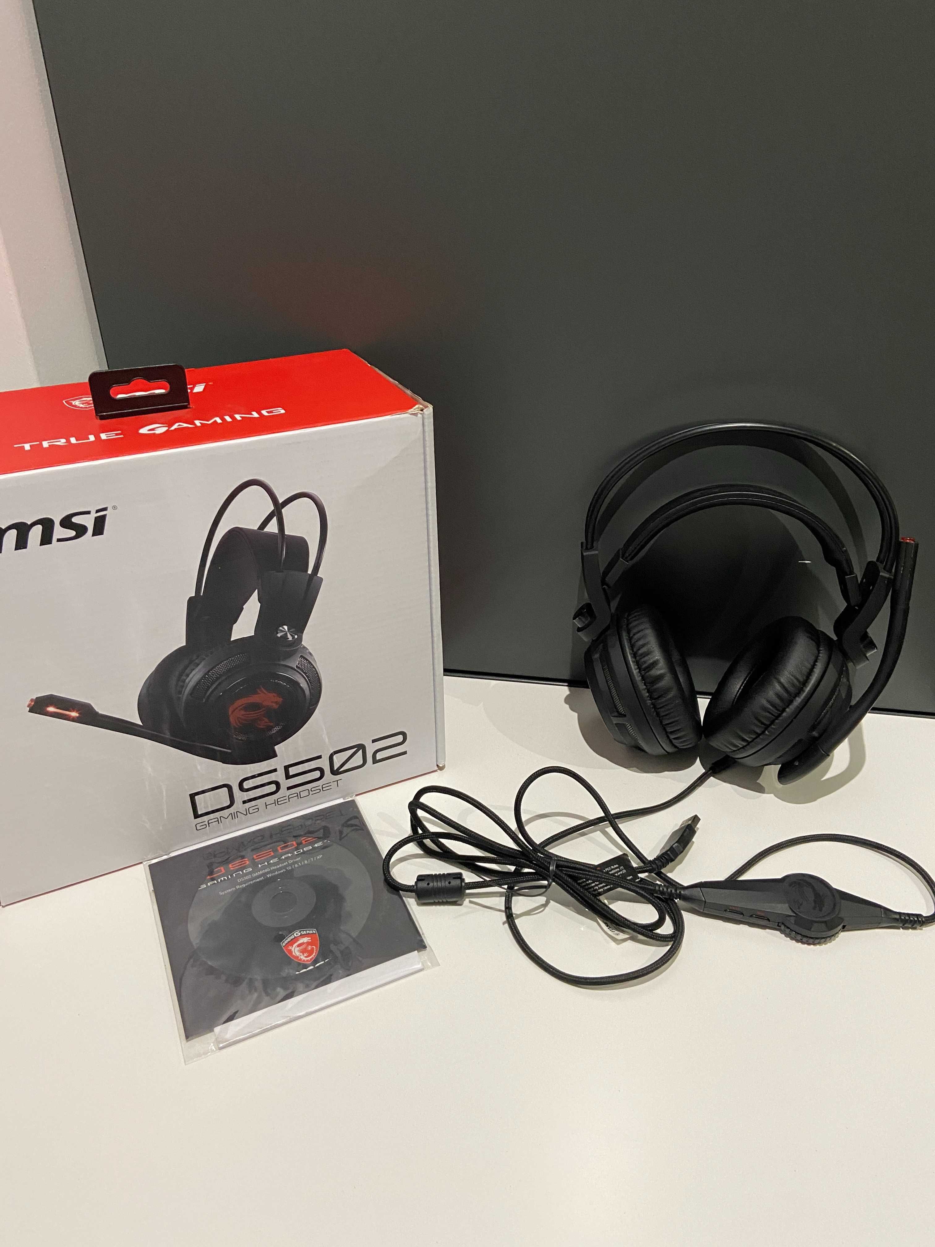 Słuchawki nauszne MSI DS502 Zestaw słuchawkowy do gier