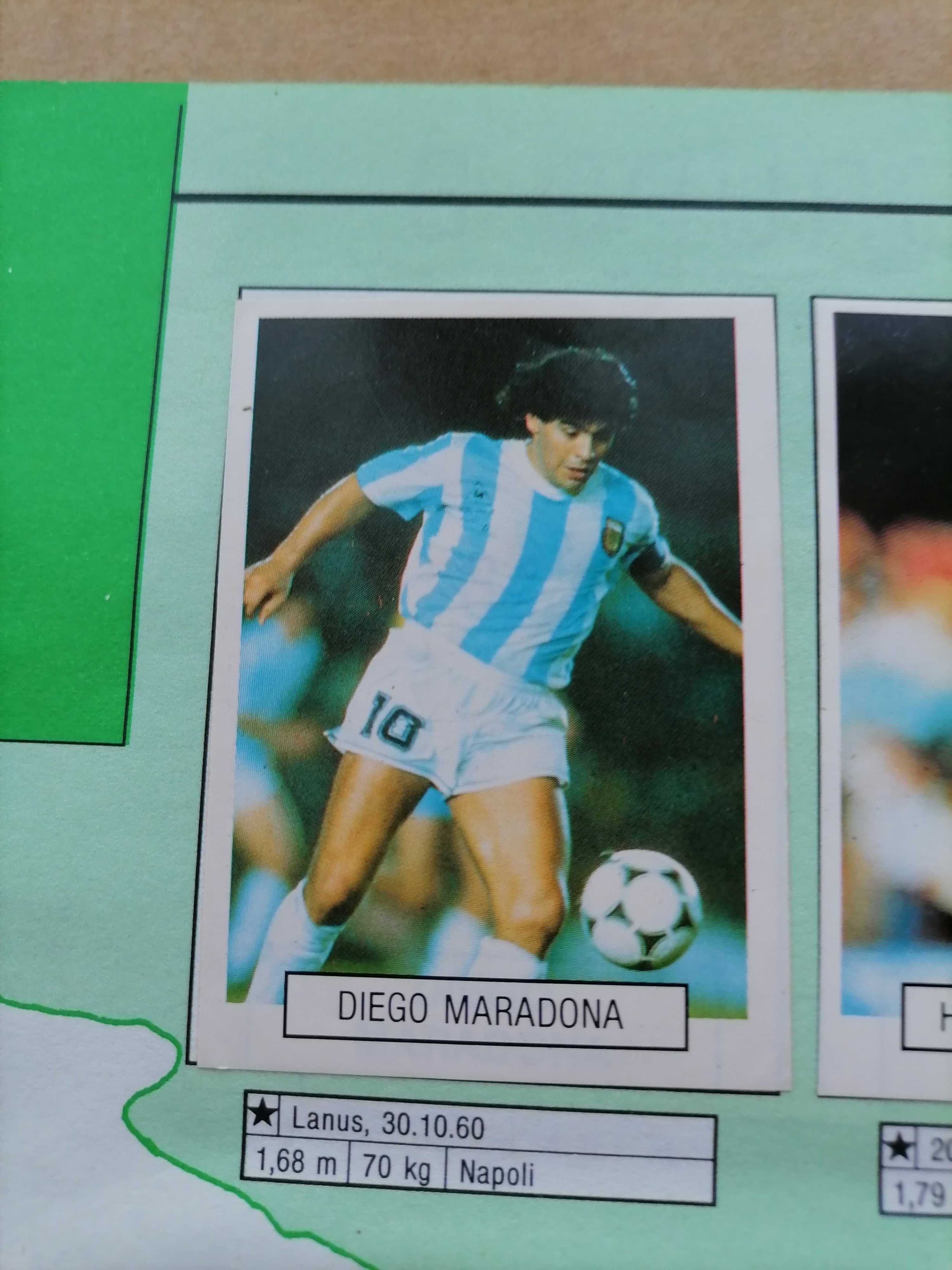 Caderneta Cromos ITÁLIA 90 EuroFLASH c/DIEGO MARADONA Edições Manil
