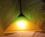 Lampa sufitowa kolorowa Marbet tęcza zielono-żółta