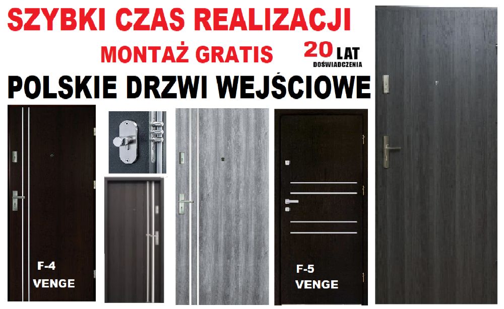 Drzwi zewnętrzne z montażem wejściowe do mieszkania DO BLOKU-DOMU