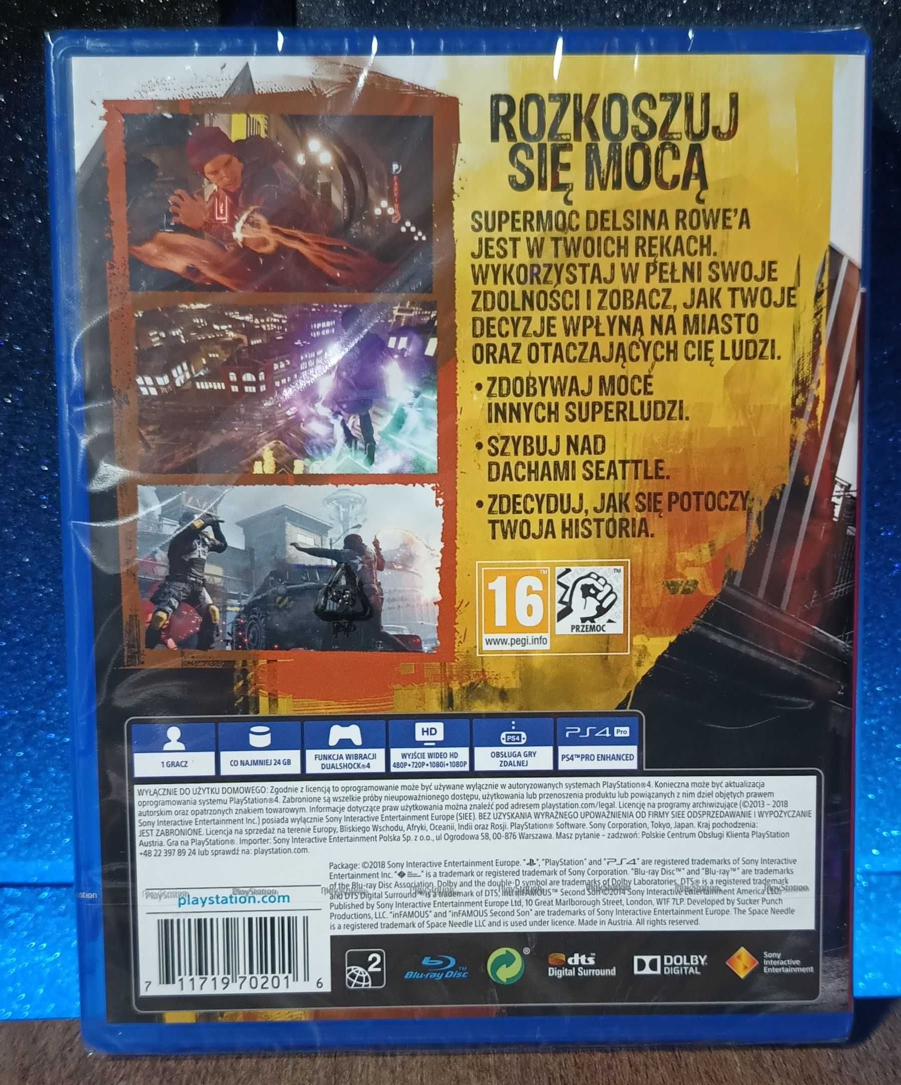 Infamous: Second Son PS4 / PS5 - rewelacyjna gra akcji PL po polsku