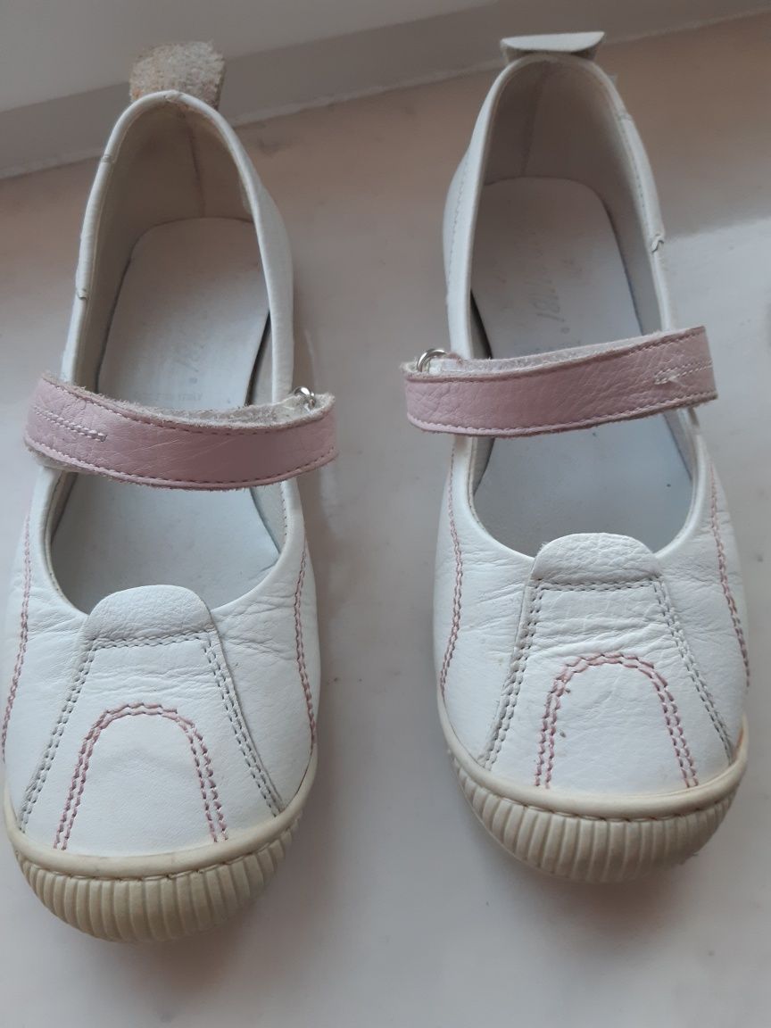 Baleriny,buty skóra