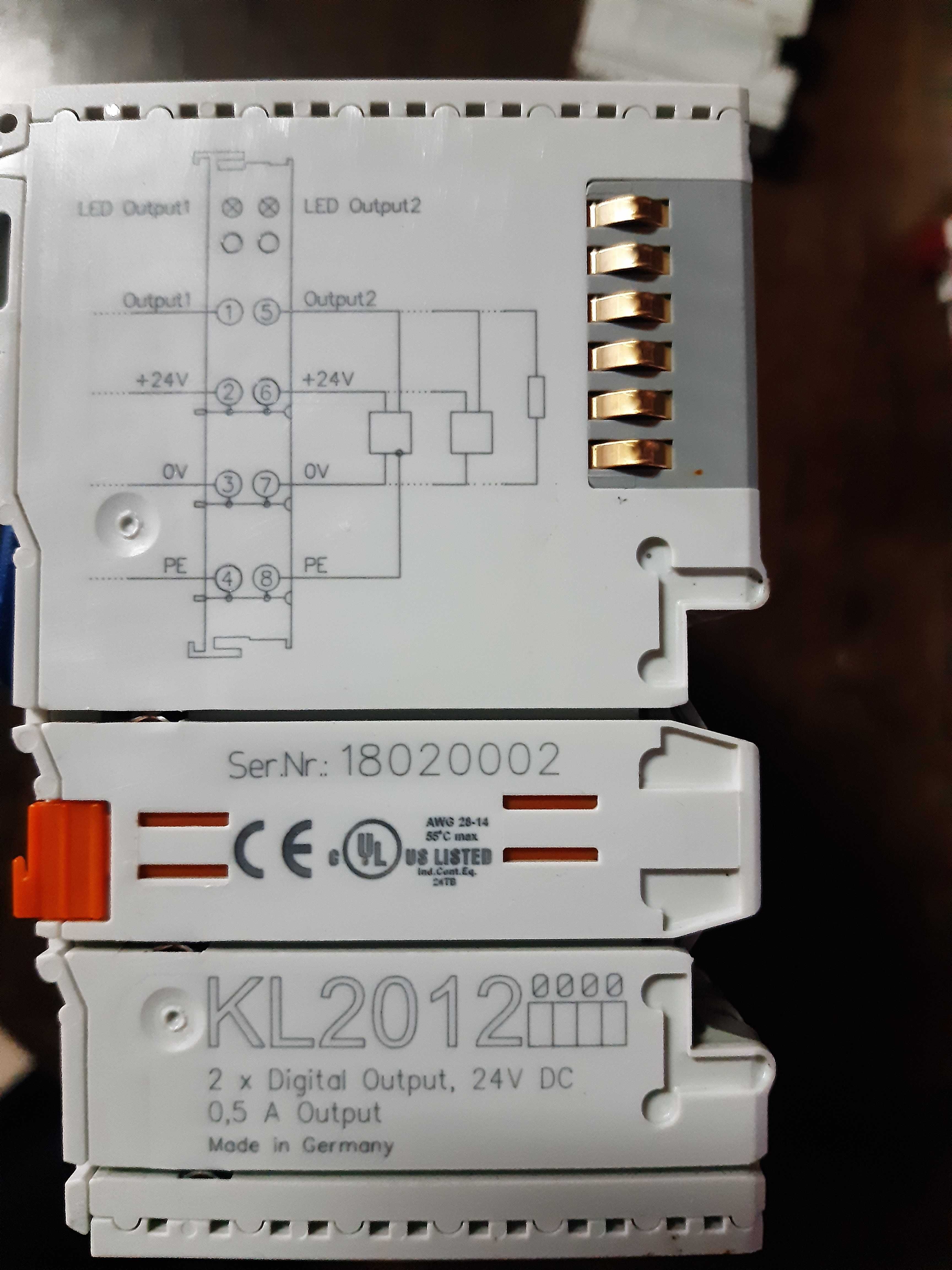 Modulos Beckhoff KL1002,KL2012,KL2032,KL3062,KL4002,KL9010,KL9100.