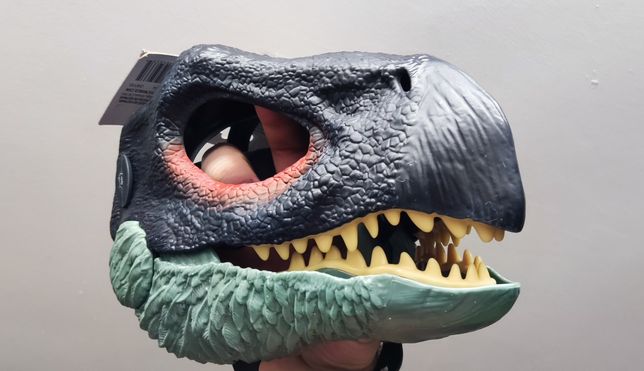 Dino maska Mattel twardy plastik oryginalna