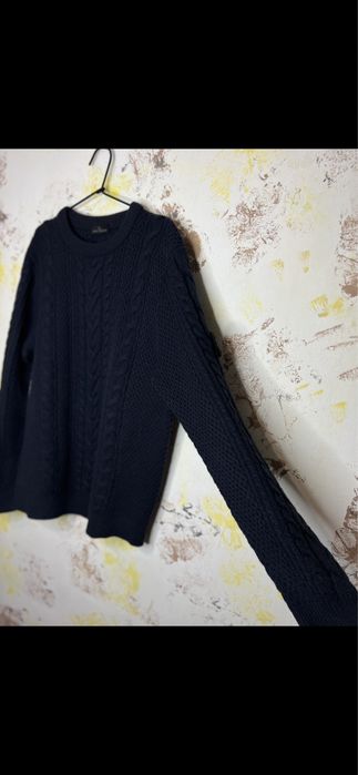 Свитер вязаный кофта Stone Island Винтаж оригинал размер L XL