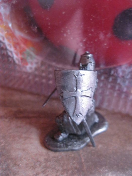 коллекция фигура сплав олова набор 4ш статуэтка сувенир рыцари меч щит