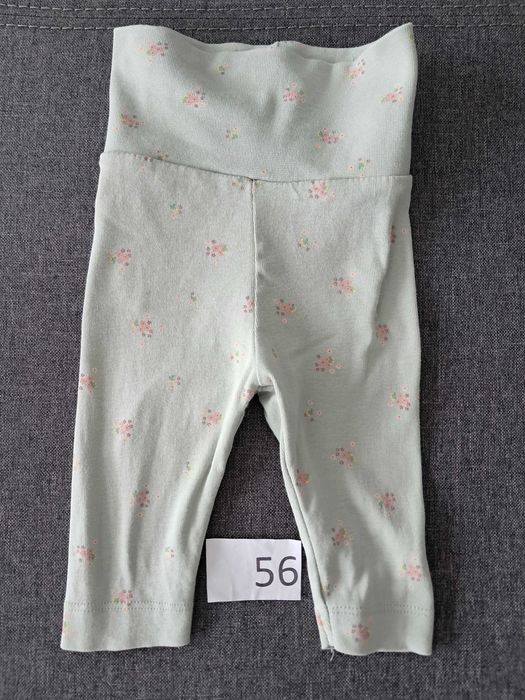 Spodnie niemowlęce dziewczęce kwiatki kwiatuszki H&M
