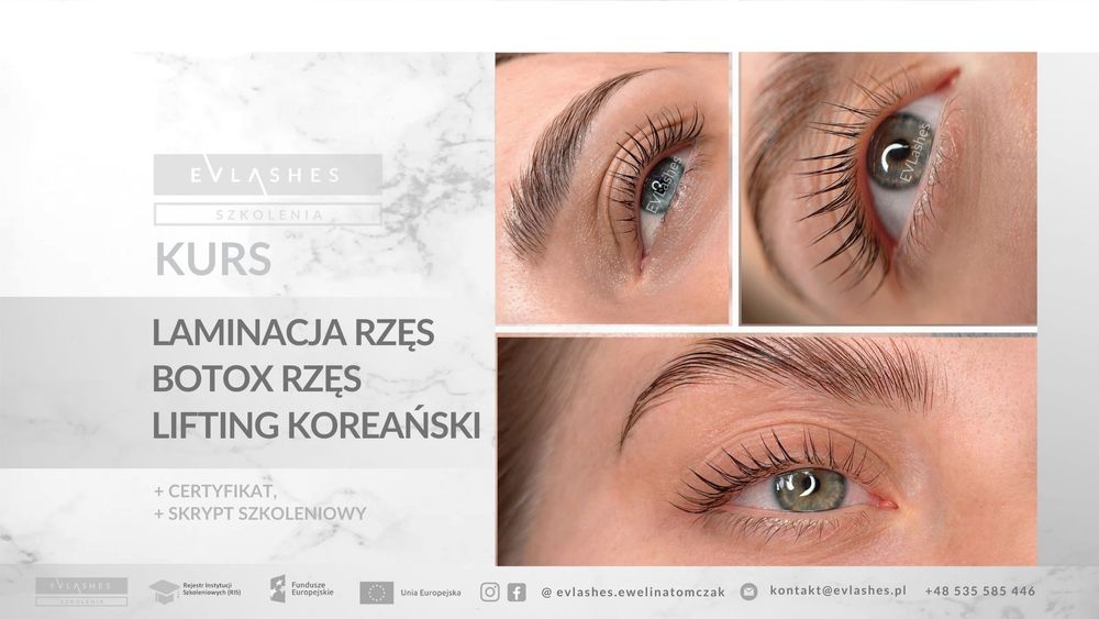 Kurs laminacji rzęs, liftingu koreańskiego Toruń Inowrocław Bydgoszcz