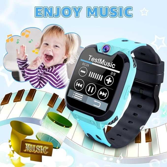 Smartwatch dla dzieci NIEBIESKI Moweallarge