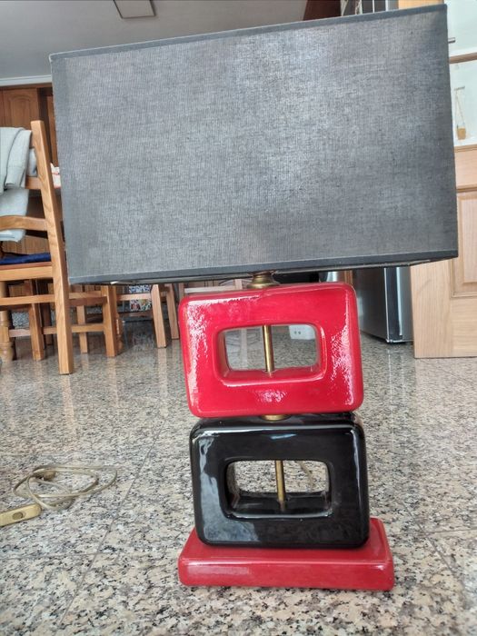 Conjunto 2 candeeiros vermelho e preto