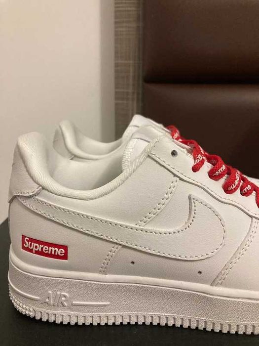 Buty meskie Trampk Nike Air Force 1 Low Supreme White R.46