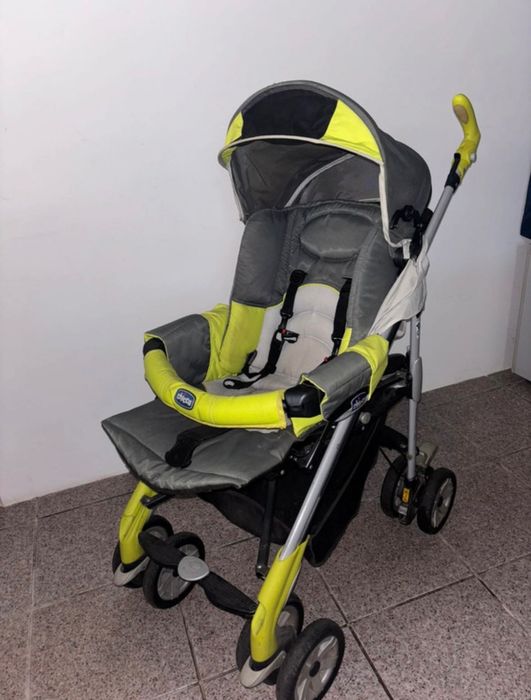 Trio Chicco com alcofa, carrinho, ovo