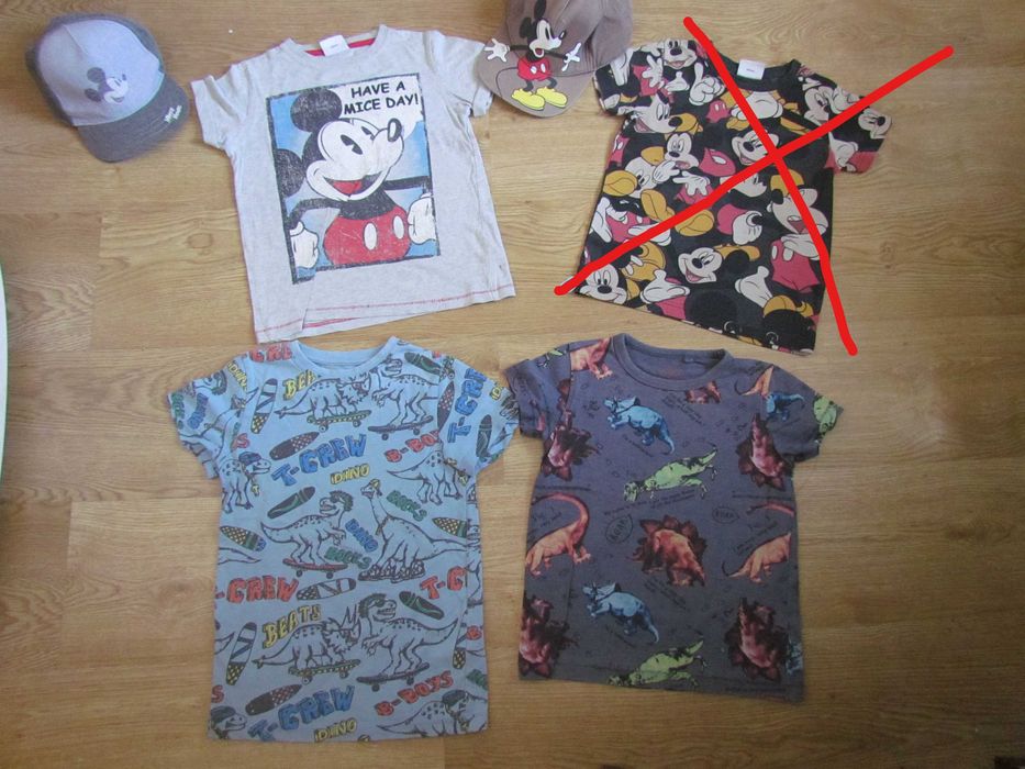 Футболка, шорты, реглан 3-4, 5-6л  Некст, НМ, Микки, динозавр, миньон