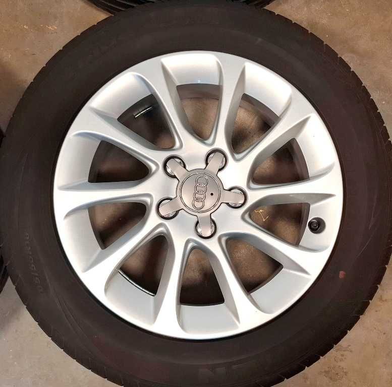 Felgi aluminiowe AUDI z oponami 205/55 R16, Super stan!!! ZOBACZ!