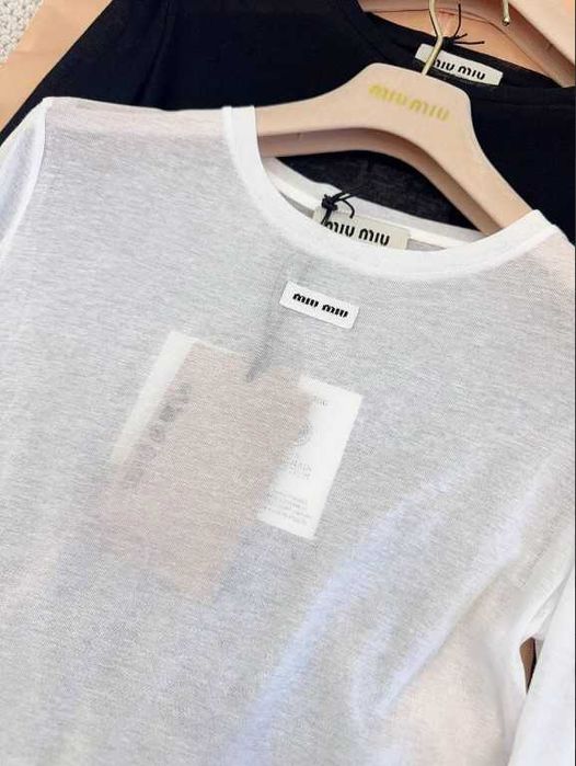 В наличии женский лонгслив MIU MIU , Миу Миу р36 (S) белый цвет