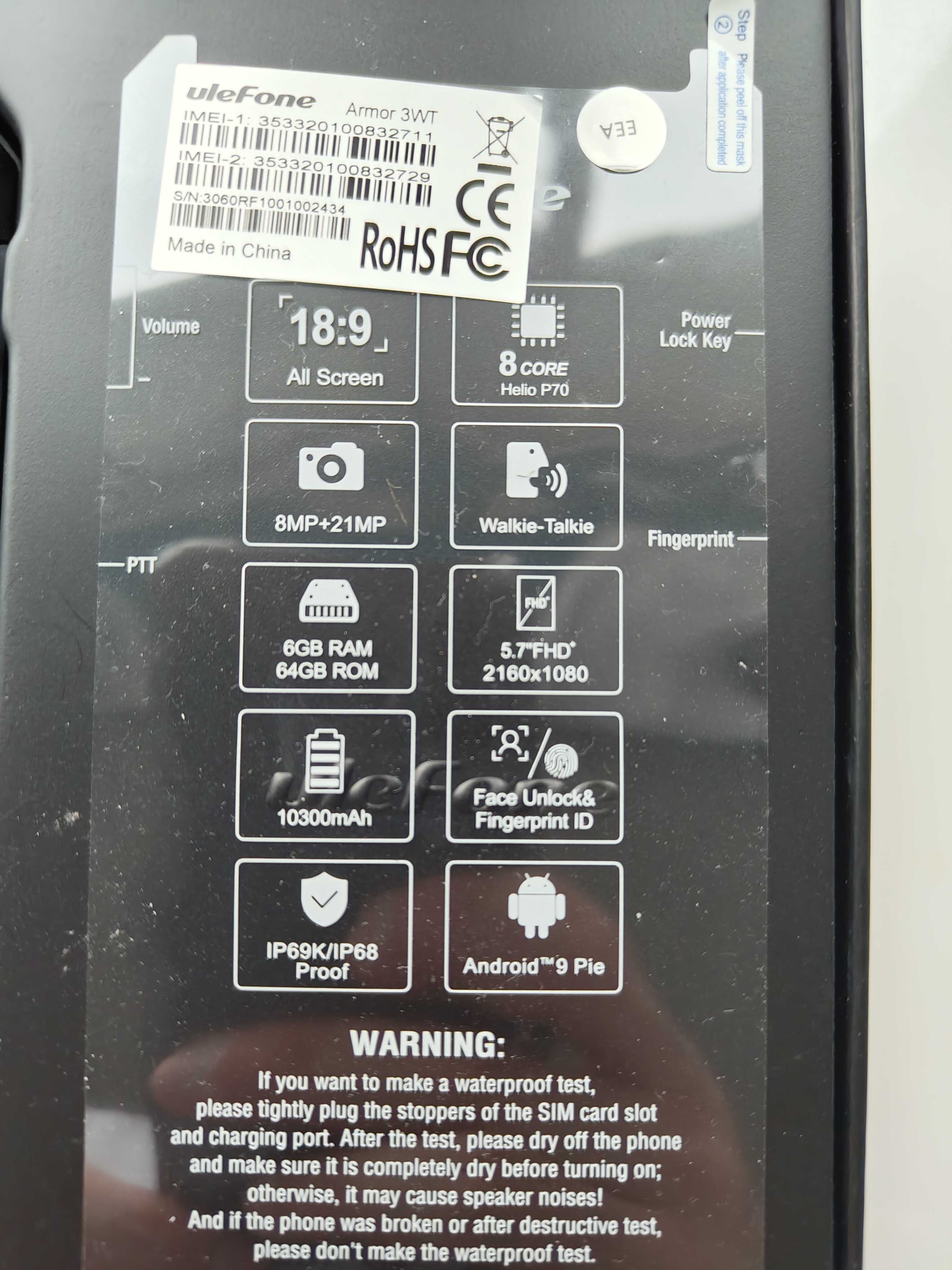 Pancerny Smartfon Ulefone Armor 3WT - 10300mAh