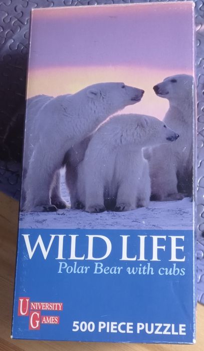 Puzzle University games, 500, Polar bear with cubs